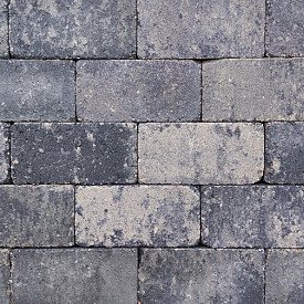 Stonique trommel betonstraatsteen 6 cm Grijs/Zwart