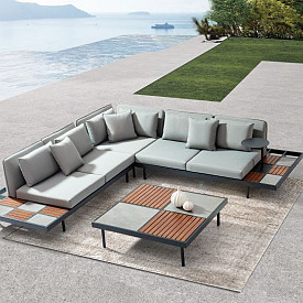 Loungeset Bali Smoked Grey/Dark Grey
