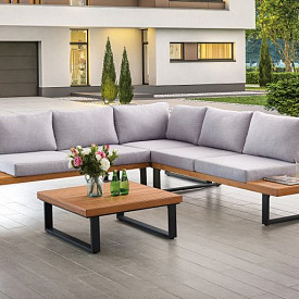 Loungeset Malta Smoked Grey/Dark Grey