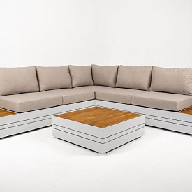 Loungeset Formentera Frost White/Beige